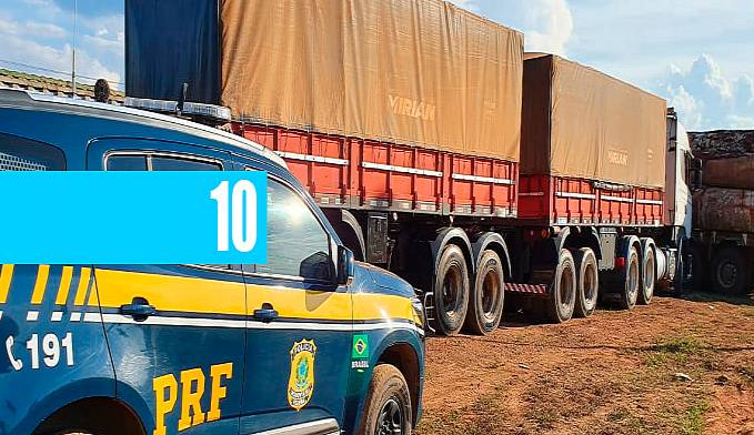 Receptação de dois veículos de carga e quase 100 metros cúbicos de madeira foram apreendidos pela PRF - News Rondônia