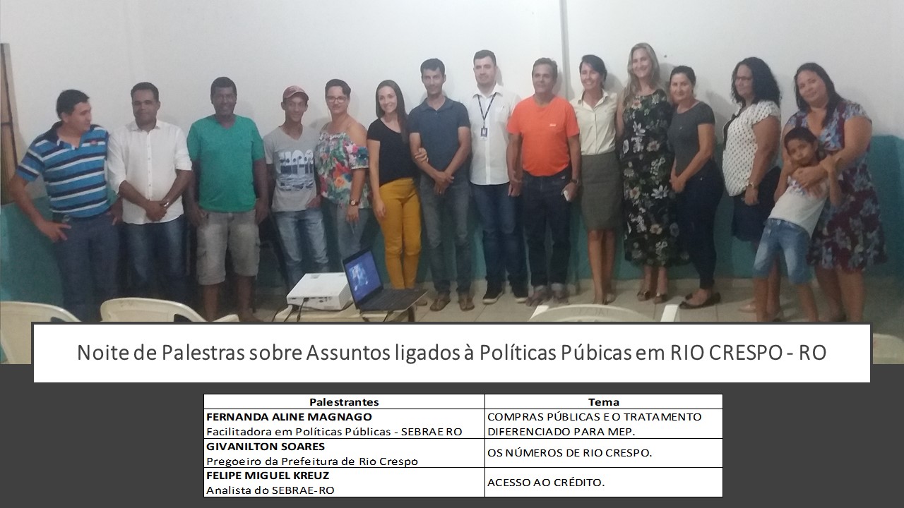 POLÍTICAS PÚBLICAS LEVAM DESENVOLVIMENTO PARA RIO CRESPO - News Rondônia