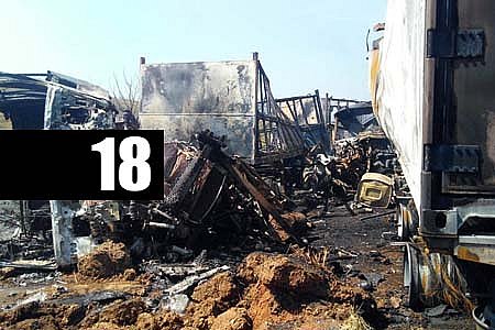 COLISÃO DE CARRETAS: MOTORISTA MORRE CARBONIZADO APÓS ACIDENTE NA BR-364 - News Rondônia