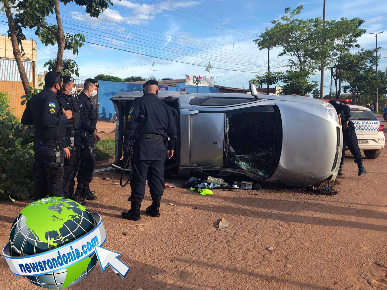 ATUALIZADA: Polícia prende três suspeitos após roubo de carro e capotamento na zona leste - News Rondônia