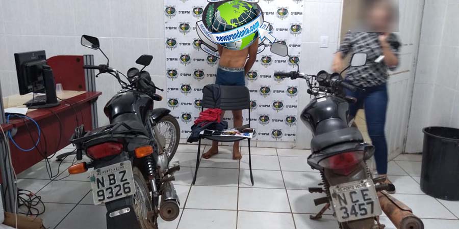 APÓS ARRASTÃO, POLÍCIA FAZ CERCO E PRENDE BANDIDO COM MOTOCICLETA ROUBADA E REVÓLVER - News Rondônia