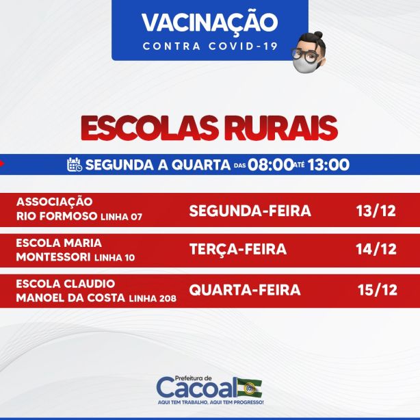 Prefeitura de Cacoal anuncia calendário de vacinação e diz que Município está vacinando média diária de 700 pessoas - News Rondônia