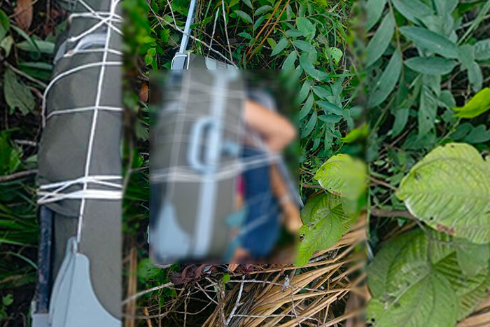 IMAGEM FORTE - Corpo é encontrado amarrado dentro de mala em Manaus - News Rondônia