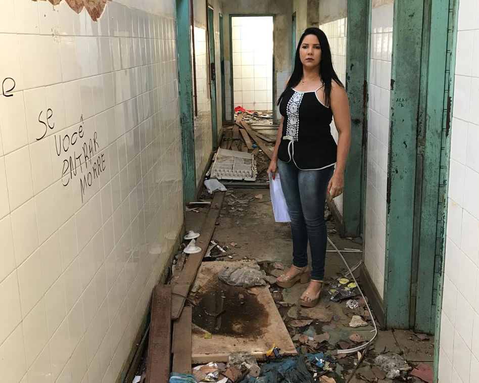 CRISTIANE LOPES FISCALIZA PRÉDIO ONDE FUNCIONAVA POSTO DE SAÚDE DO BAIRRO FLORESTA - News Rondônia