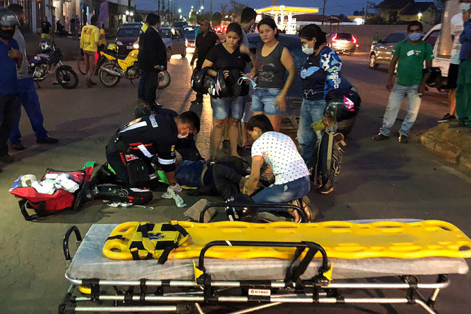 ASSISTA - Motociclista sofre fratura durante acidente de trânsito - News Rondônia