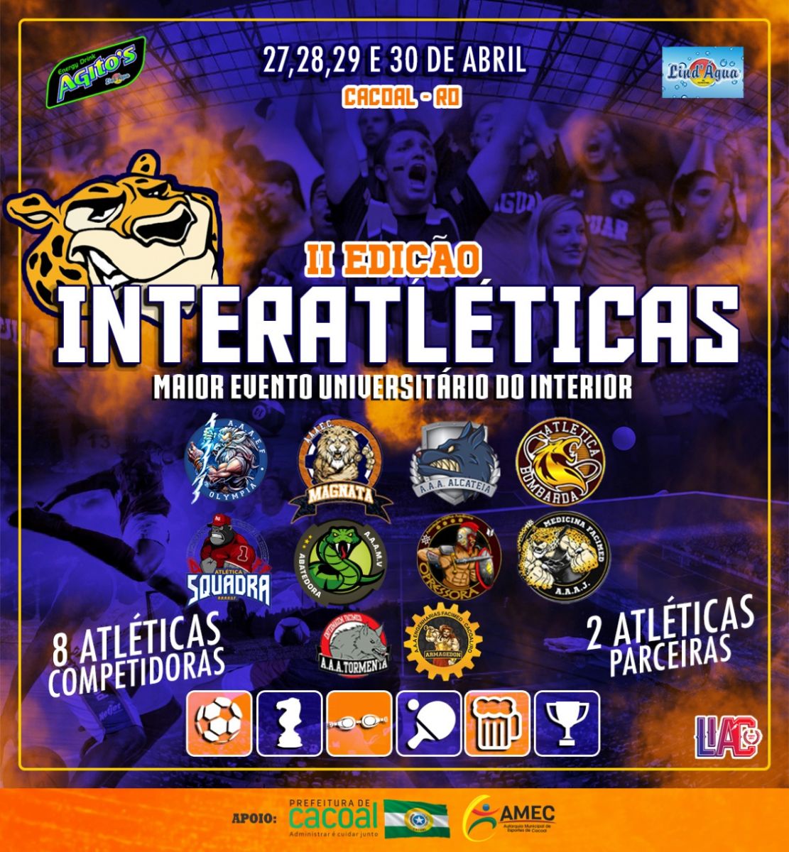 2ª EDIÇÃO DO INTERATLÉTICAS SERÁ REALIZADA NESTE FIM DE SEMANA EM CACOAL - News Rondônia