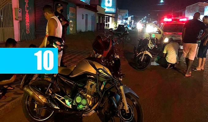 Colisão frontal entre motos deixa duas vítimas na zona leste; Vítima fraturou uma das pernas - News Rondônia