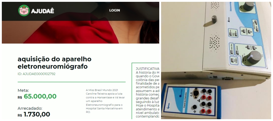 Miss Brasil faz vaquinha para comprar aparelho para o Hospital Santa Marcelina - News Rondônia