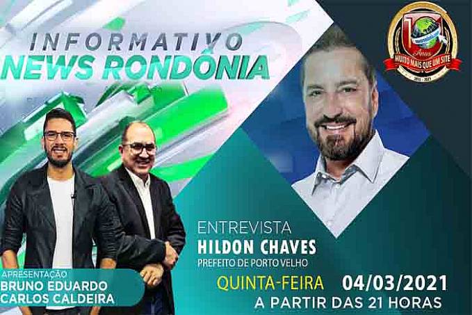 O prefeito Hildon Chaves é o entrevistado do Informativo News Rondônia, nesta quinta-feira (04) - News Rondônia