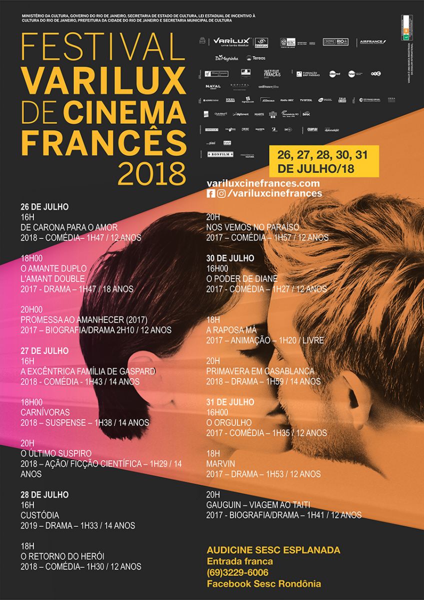 FESTIVAL VARILUX DE CINEMA FRANCÊS COMEÇA DIA 26 DE JULHO NO SESC ESPLANADA - News Rondônia