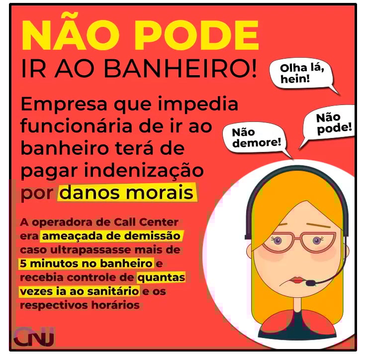 FUNCIONÁRIA IMPEDIDA DE IR AO BANHEIRO SERÁ INDENIZADA POR DANOS MORAIS - News Rondônia