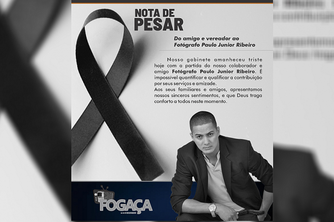 Nota de Pesar - Paulo Júnior Ribeiro - News Rondônia