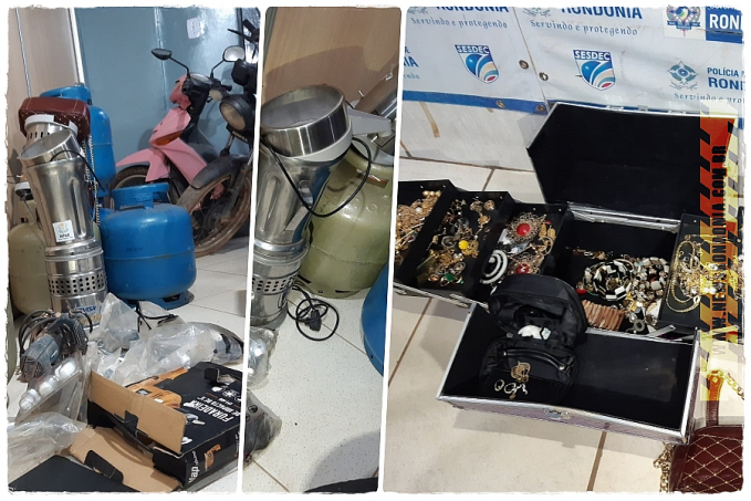 FLAGRANTE: Casal é preso com mais de 100 porções de drogas e objetos furtados em salão de beleza na zona leste - News Rondônia