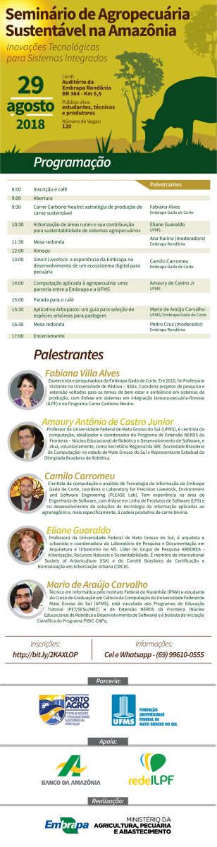 SEMINÁRIO AGROPECUÁRIA SUSTENTÁVEL NA AMAZÔNIA ACONTECE DIA 29/8 EM RONDÔNIA - News Rondônia