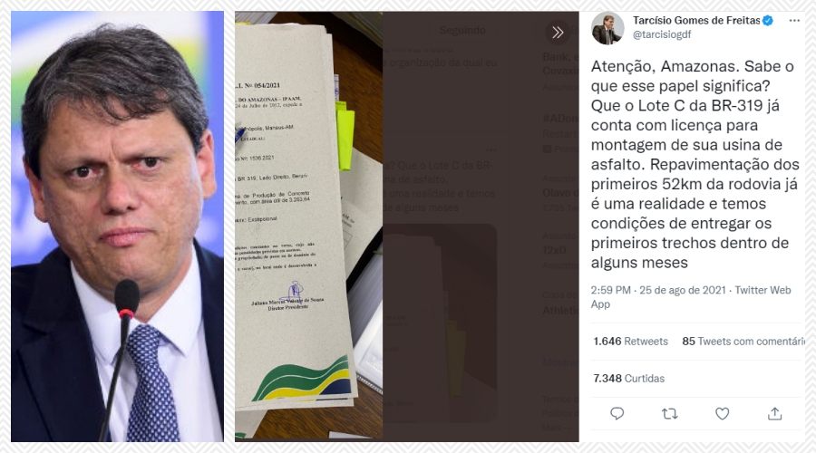 BR-319: Ministério tem aval para instalar usina de asfalto que revitalizará 53 km de rodovia - News Rondônia