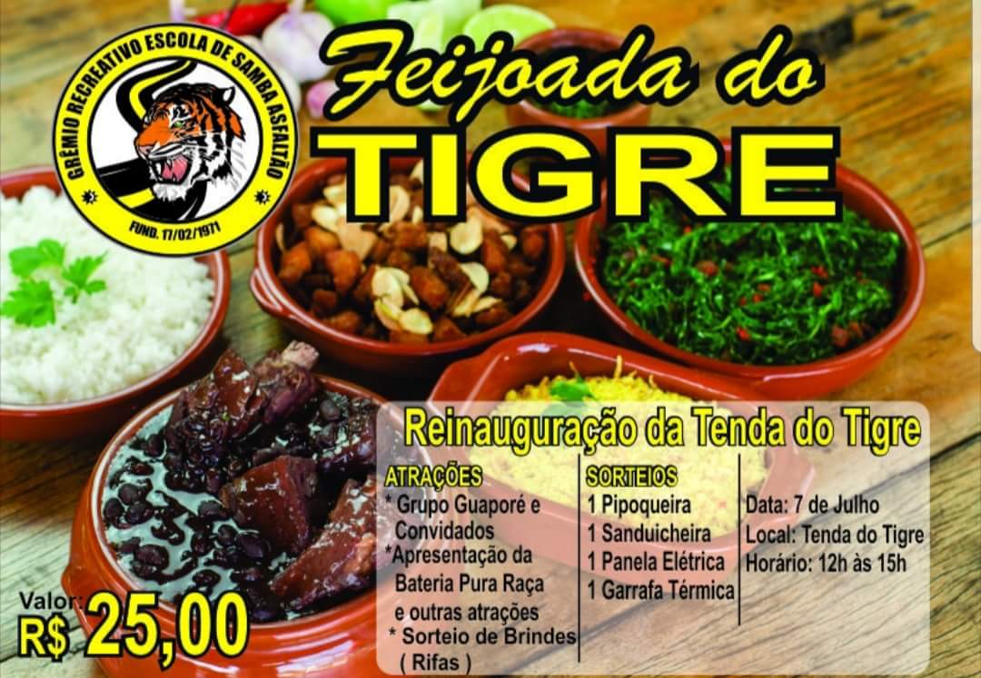 FEIJOADA E A 34ª EDIÇÃO DO PROJETO SAMBA AUTORAL NA TENDA DO TIGRE - News Rondônia