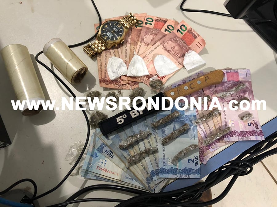 Suspeitos são presos ao serem flagrados com várias porções de cocaína e maconha na zona leste - News Rondônia