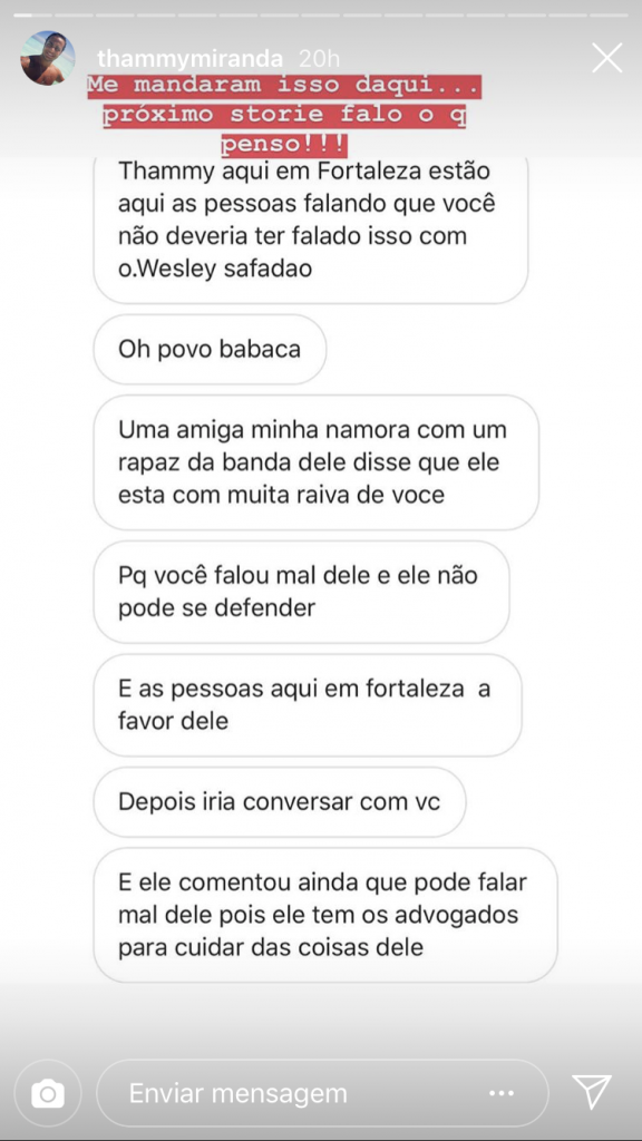 THAMMY É DIRETO, ATACA WESLEY SAFADÃO E CANTOR SE REVOLTA: 'PUT*NHO' - News Rondônia