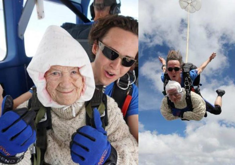 IDOSA DE 102 ANOS SALTA DE PARAQUEDAS E QUEBRA RECORDE POR BOA CAUSA - VEJA VÍDEO - News Rondônia