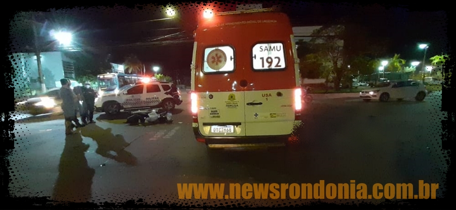 NO CENTRO: Motociclista fica em estado grave em acidente na 7 de Setembro - News Rondônia