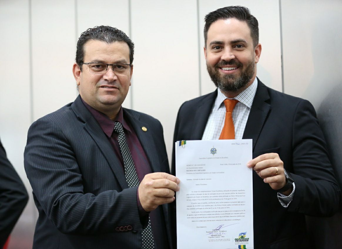 DEPUTADO ESTADUAL LÉO MORAES PEDE ALTERAÇÃO DA DATA DO CONCURSO DA ALE/RO - News Rondônia
