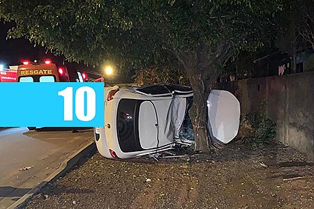 JARU: ELEMENTO EMBRIAGADO E INABILITADO CAPOTA VEÍCULO EMPRESTADO AO FUGIR DA PM - News Rondônia