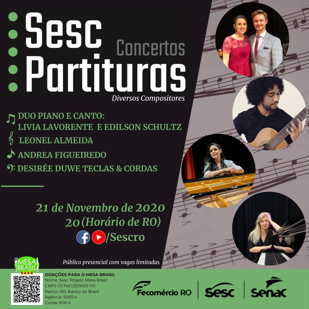 Lenha na fogueira: Sesc Partituras 2020 - News Rondônia
