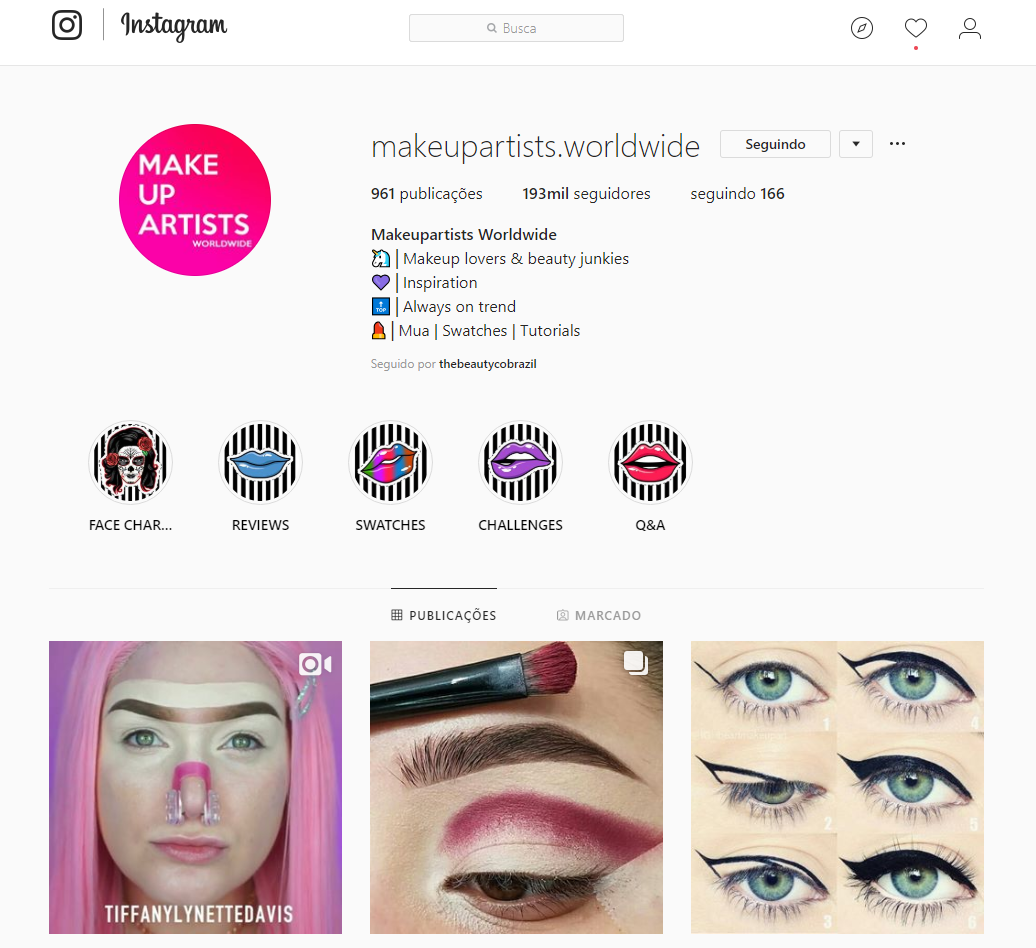 TOP FIVE: CINCO PERFIS ESTRANGEIROS NO INSTAGRAM PARA VOCÊ QUE AMA MAQUIAGEM SE INSPIRAR! - News Rondônia