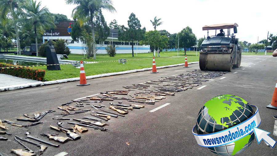 EXÉRCITO BRASILEIRO DESTRÓI 477 ARMAS DE FOGO - VÍDEO - News Rondônia