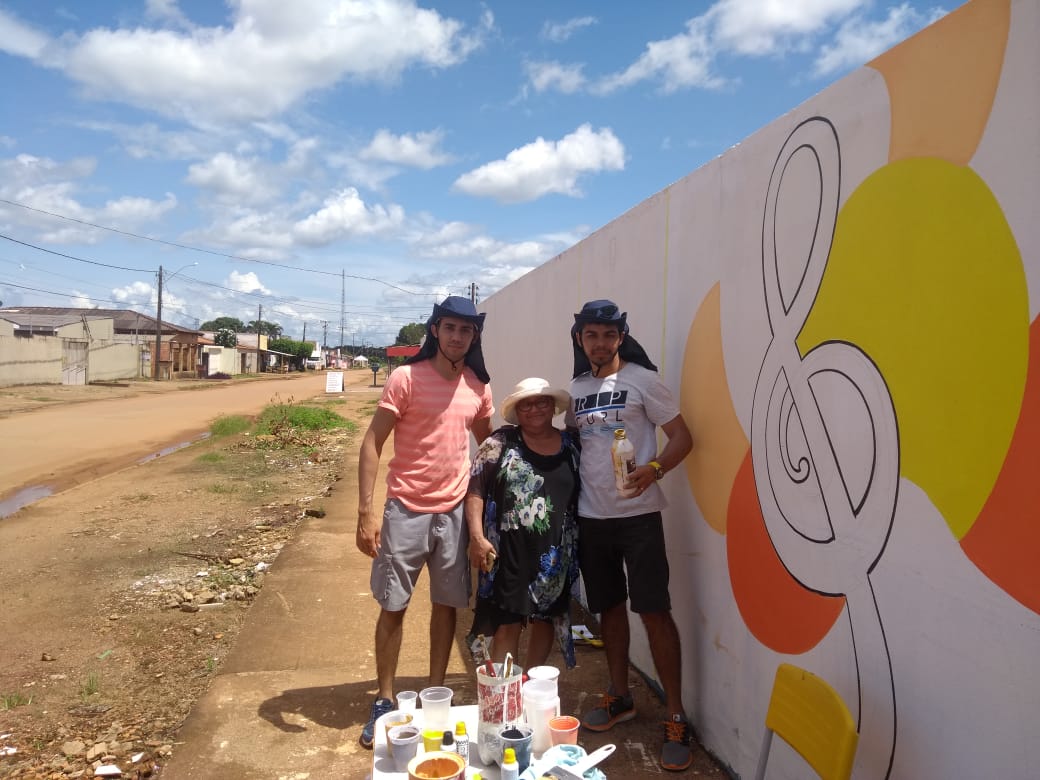 MURO DA ESCOLA DE MÚSICA LAIO RECEBE PINTURA DE ARTISTAS DE PORTO VELHO - News Rondônia