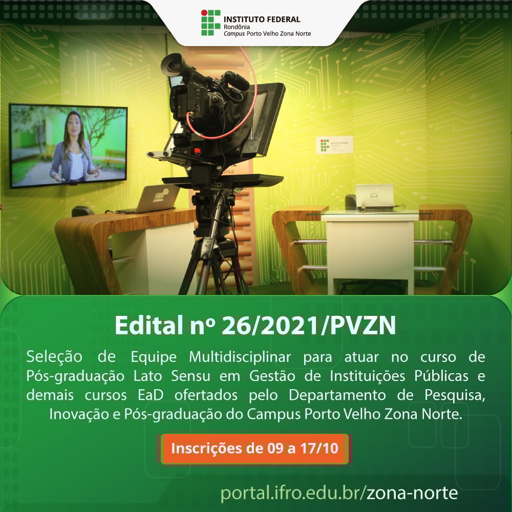 Campus Porto Velho Zona Norte abre inscrições em bolsas para atuação em cursos de pós-graduação - News Rondônia