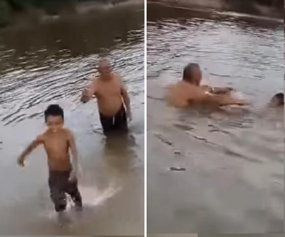 VÍDEO: Homem grava vídeo e é surpreendido com afogamento de filho e tio - News Rondônia