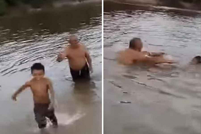VÍDEO: Homem grava vídeo e é surpreendido com afogamento de filho e tio - News Rondônia