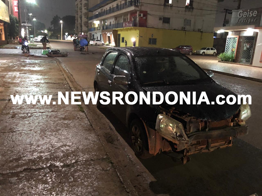 Colisão entre moto e carro deixa motoboy com lesão grave pelo corpo em cruzamento da capital - News Rondônia