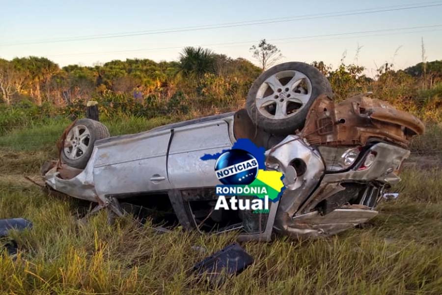 Grave capotamento é registrado sentido distrito de Nova Colina - News Rondônia