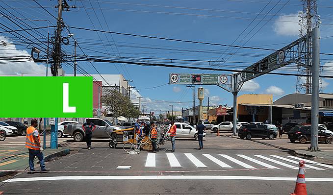 SINALIZAÇÃO - Semtran realiza sinalização da rua Brasília - News Rondônia