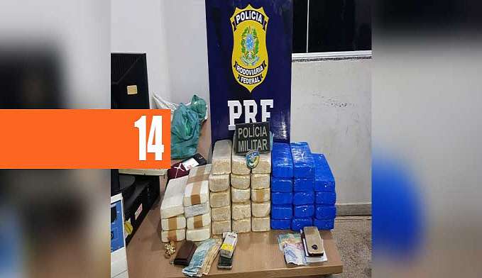 PRF E PM APREENDEM 38,5 QUILOS DE DROGAS EM ALTO PARAÍSO - News Rondônia