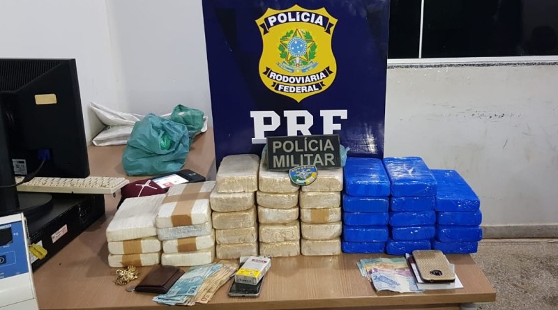 PRF E PM APREENDEM 38,5 QUILOS DE DROGAS EM ALTO PARAÍSO - News Rondônia