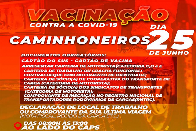 Mais de 500 profissionais do transporte receberam a vacina contra a COVID-19 em Rolim de Moura - News Rondônia