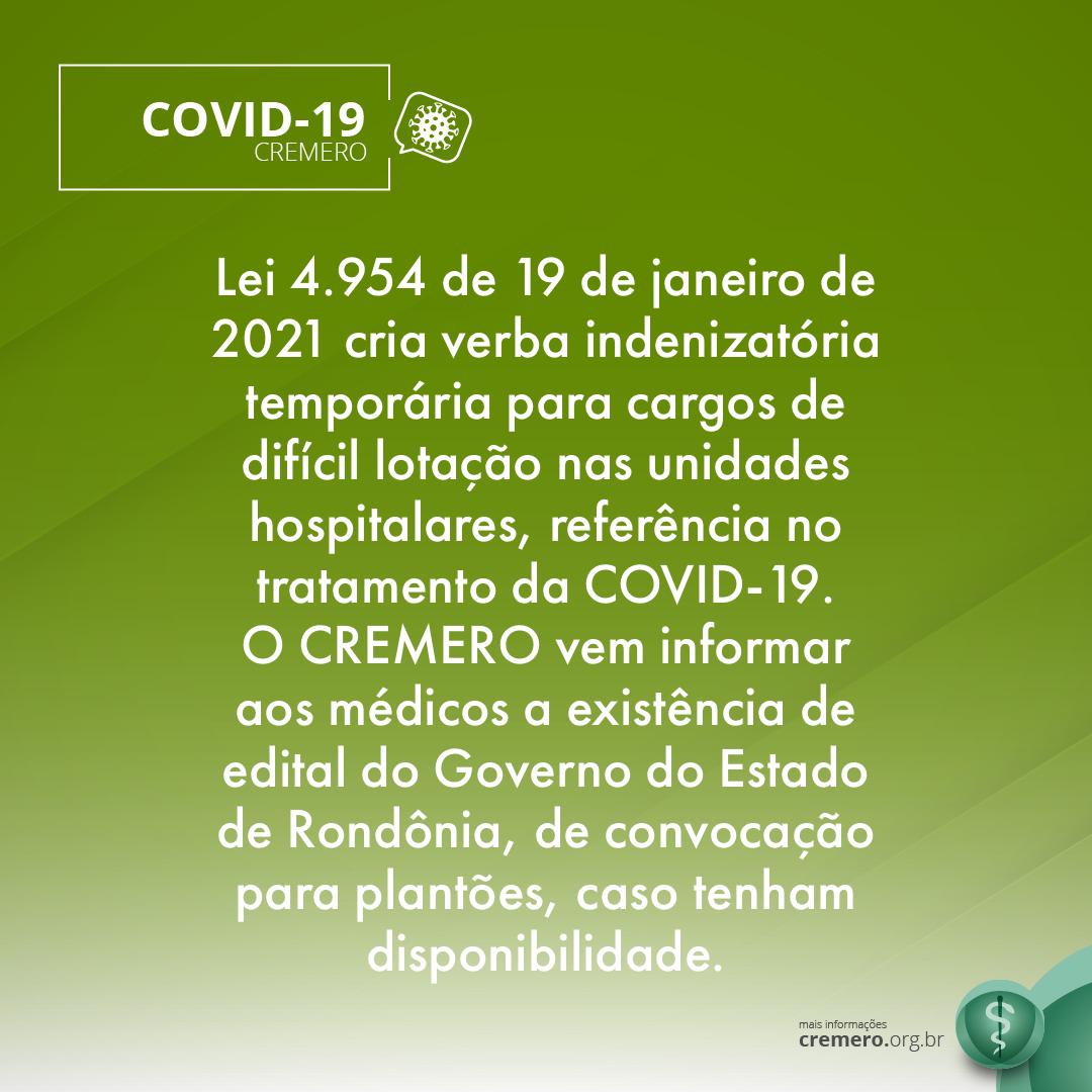 CREMERO informa aos médicos a existência do edital de convocação do Governo para plantões, caso tenham disponibilidade - News Rondônia