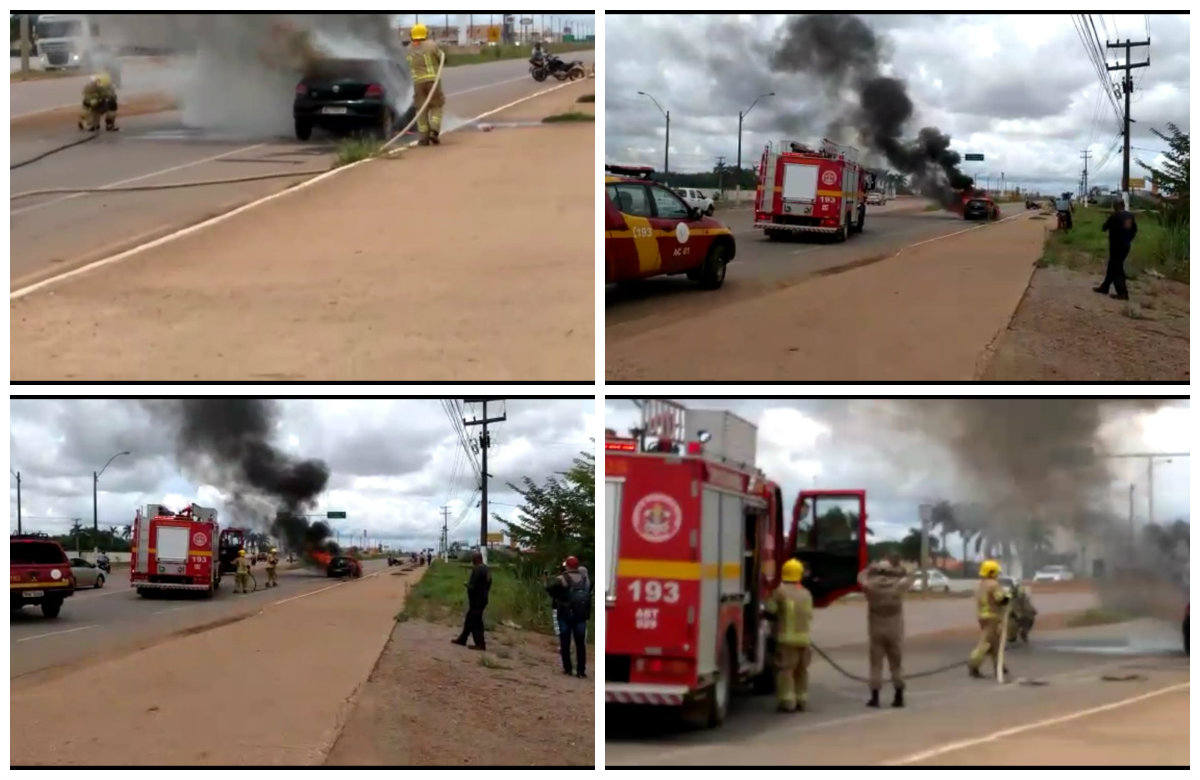 NEWS URGENTE: VEÍCULO É CONSUMIDO PELAS CHAMAS NA CAPITAL - VEJA VÍDEO - News Rondônia