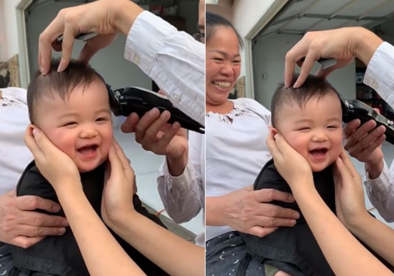 BEBÊ GARGALHA ENQUANTO CORTA CABELO: ASSISTA! VAI ANIMAR SEU DIA! - News Rondônia