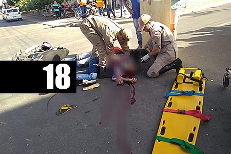 CAMINHÃO CAÇAMBA CRUZA PREFERENCIAL E MATA MOTOCICLISTA, EM JI-PARANÁ - News Rondônia