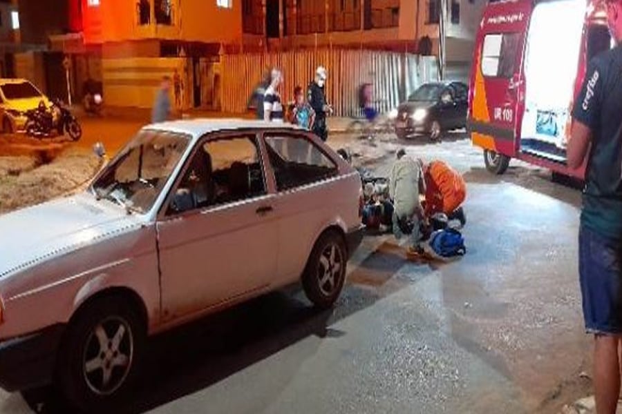 Motoboy sofre fratura de fêmur ao ser atingido por carro em Vilhena - News Rondônia