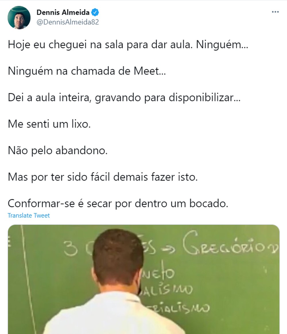 Em post que viralizou, professor reflete sobre própria apatia na pandemia e diz que se sentiu um 'lixo' ao ver salas vazias - News Rondônia