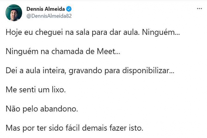 Em post que viralizou, professor reflete sobre própria apatia na pandemia e diz que se sentiu um 'lixo' ao ver salas vazias - News Rondônia