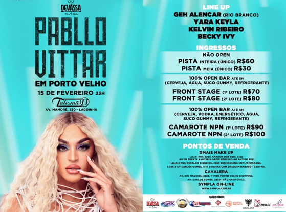 ELA ESTÁ DE VOLTA: PABLLO VITTAR EM PORTO VELHO - News Rondônia