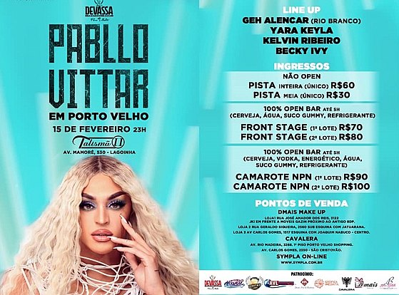 ELA ESTÁ DE VOLTA: PABLLO VITTAR EM PORTO VELHO - News Rondônia