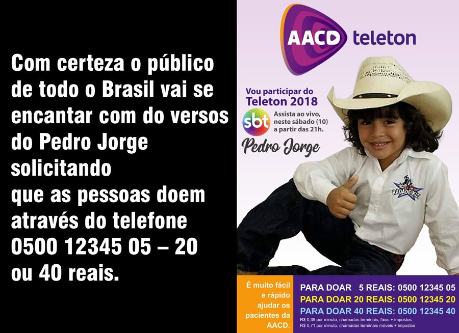 PEDRO JORGE DE RONDÔNIA PARTICIPA A CONVITE DE SILVIO SANTOS DO TELETON - News Rondônia