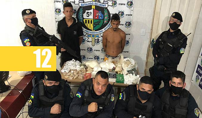 ATUALIZADA: Polícia Militar prende dois com quase 7 Kg de cocaína e prende dois suspeitos sendo que um estava de baixo da cama - News Rondônia